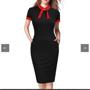 Womens Short Sleeve Bodycon  Dress With Pockets XL